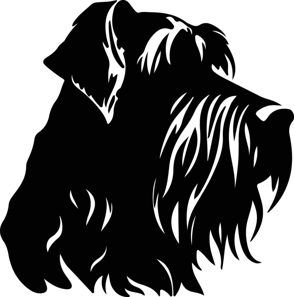 gigante Schnauzer silueta retrato vector