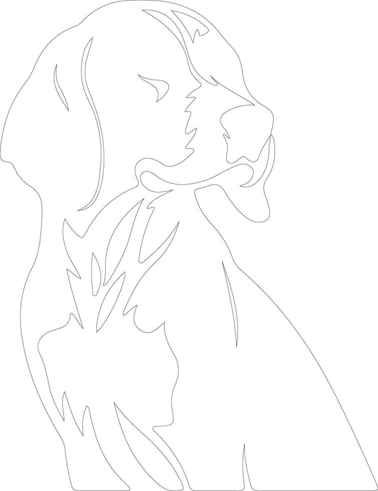 hound  outline silhouette vector