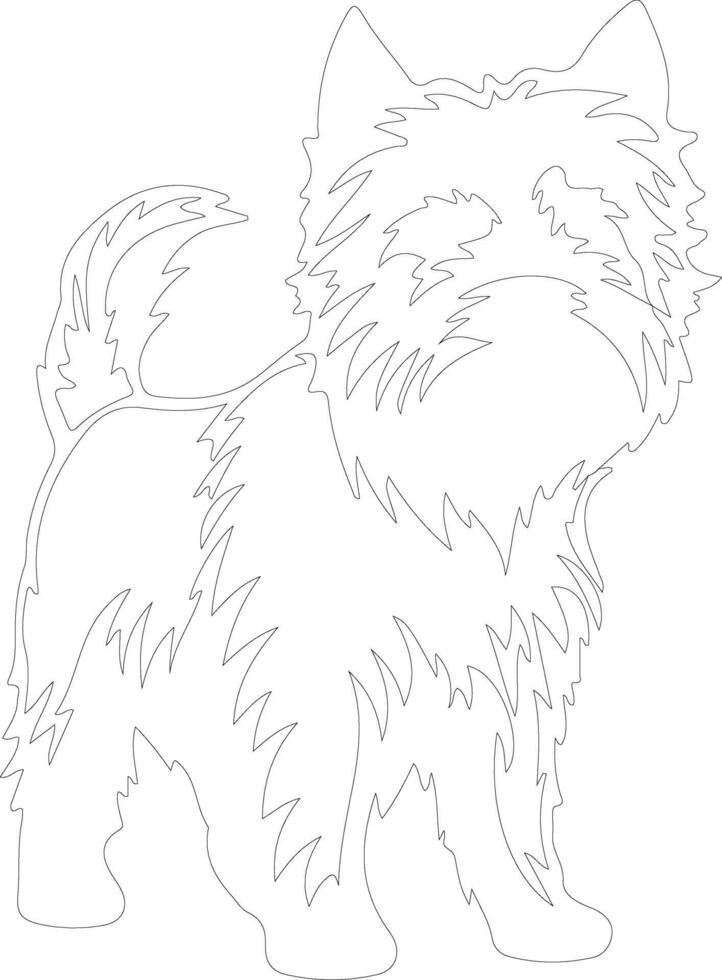 West Highland White Terrier outline silhouette vector