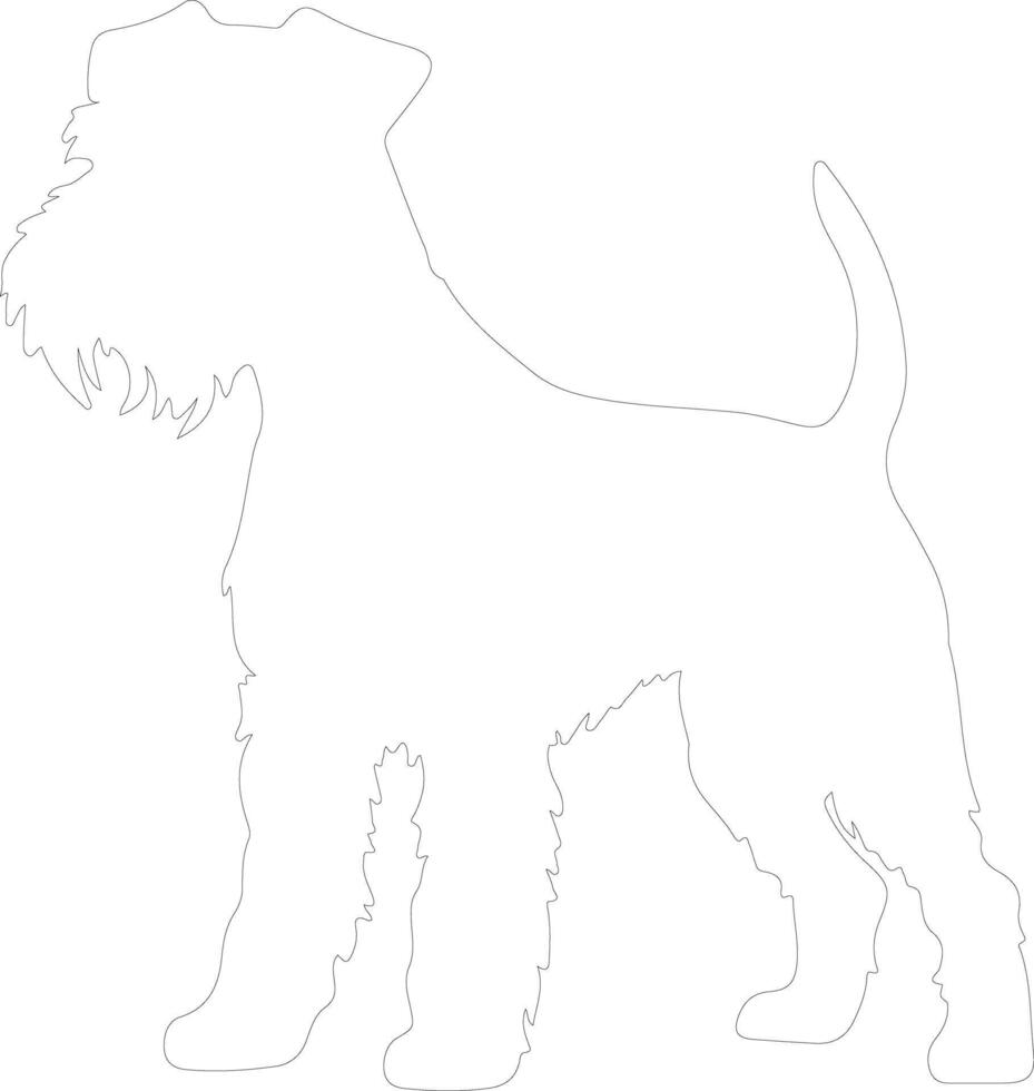 Welsh Terrier outline silhouette vector
