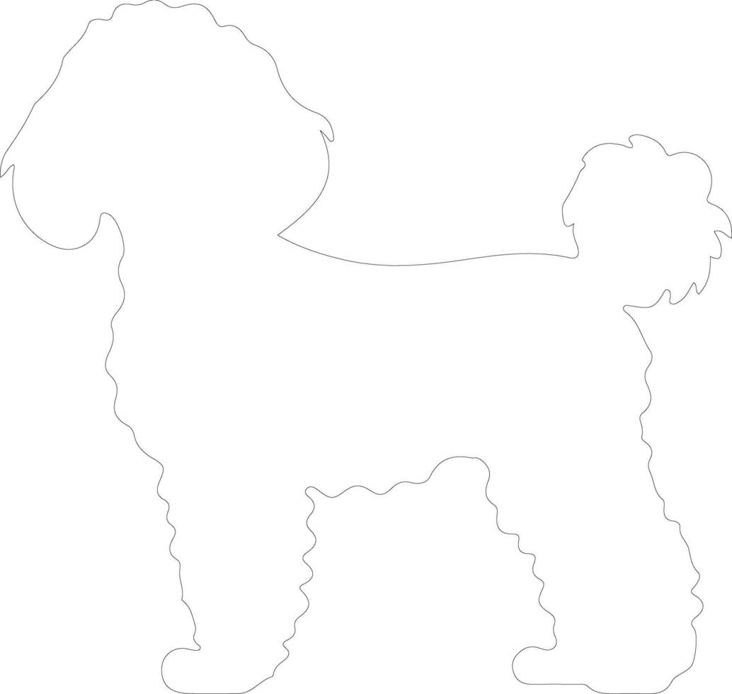 Poodle  outline silhouette vector