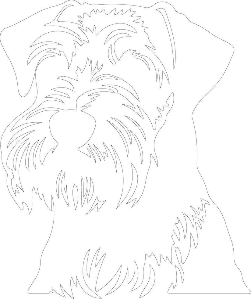 sealyham terrier contorno silueta vector