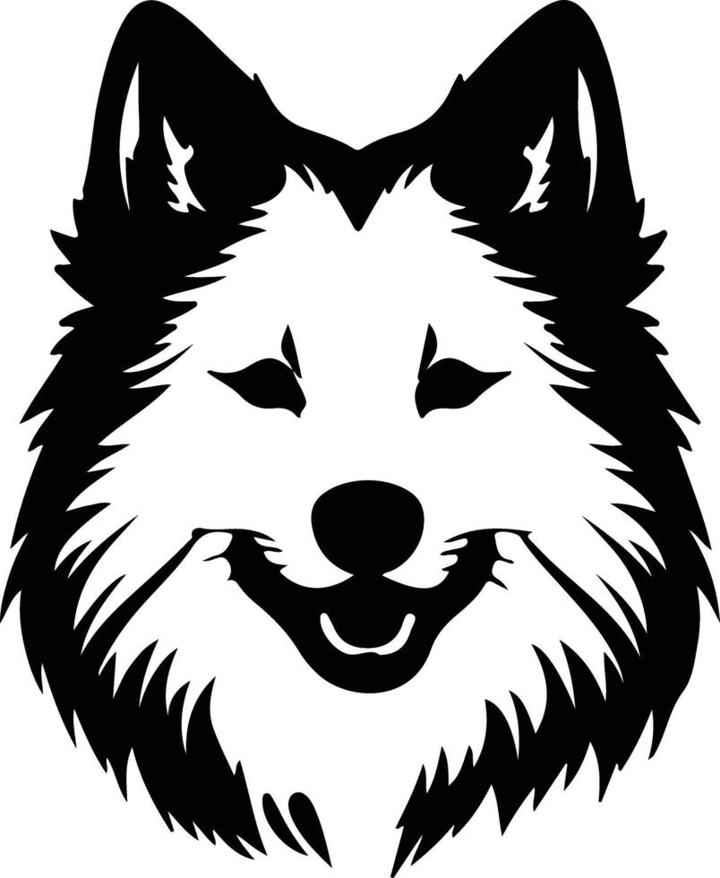 Samoyed  silhouette portrait vector