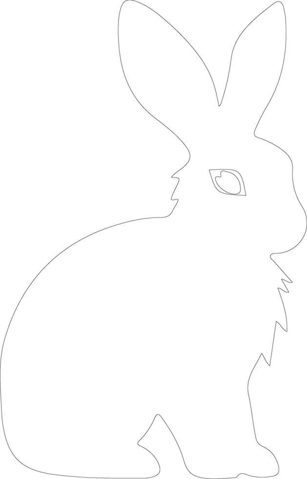 lagomorph  outline silhouette vector