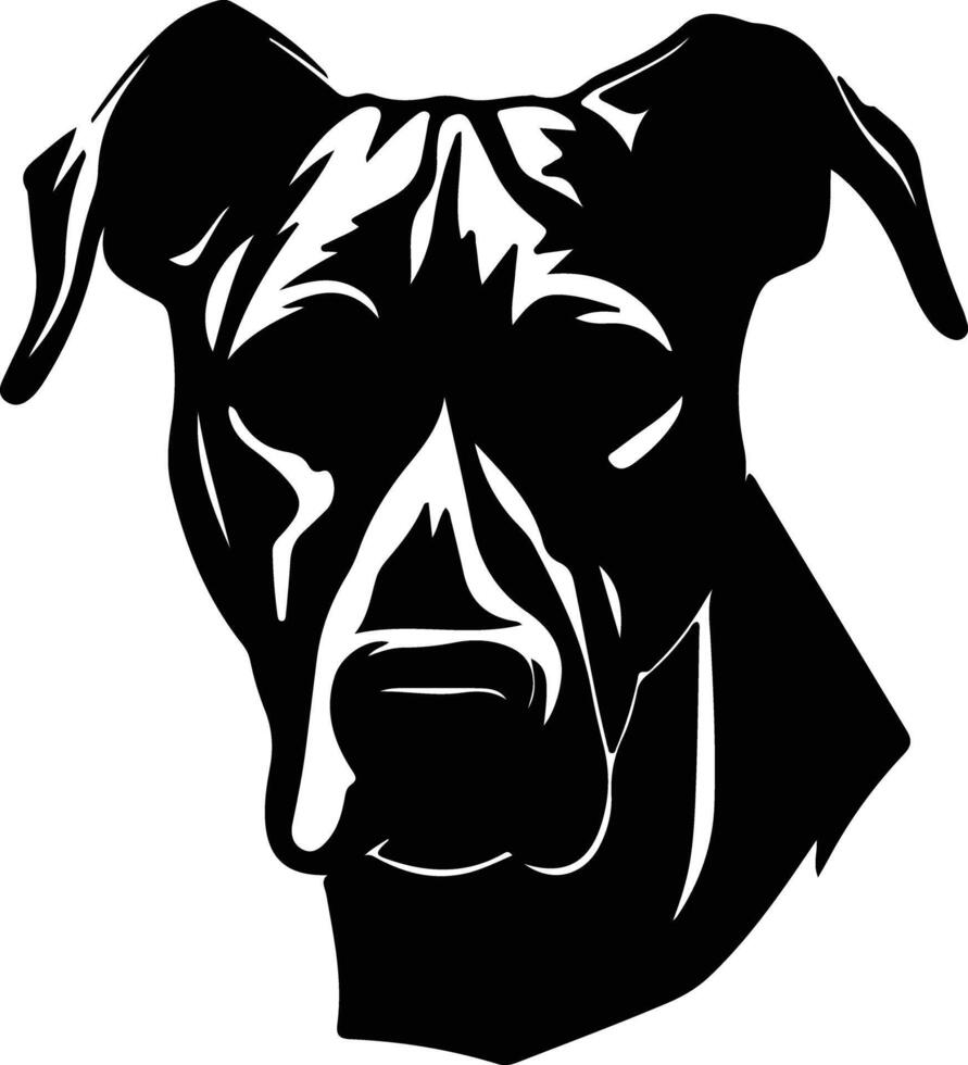 Dogo Argentino  silhouette portrait vector