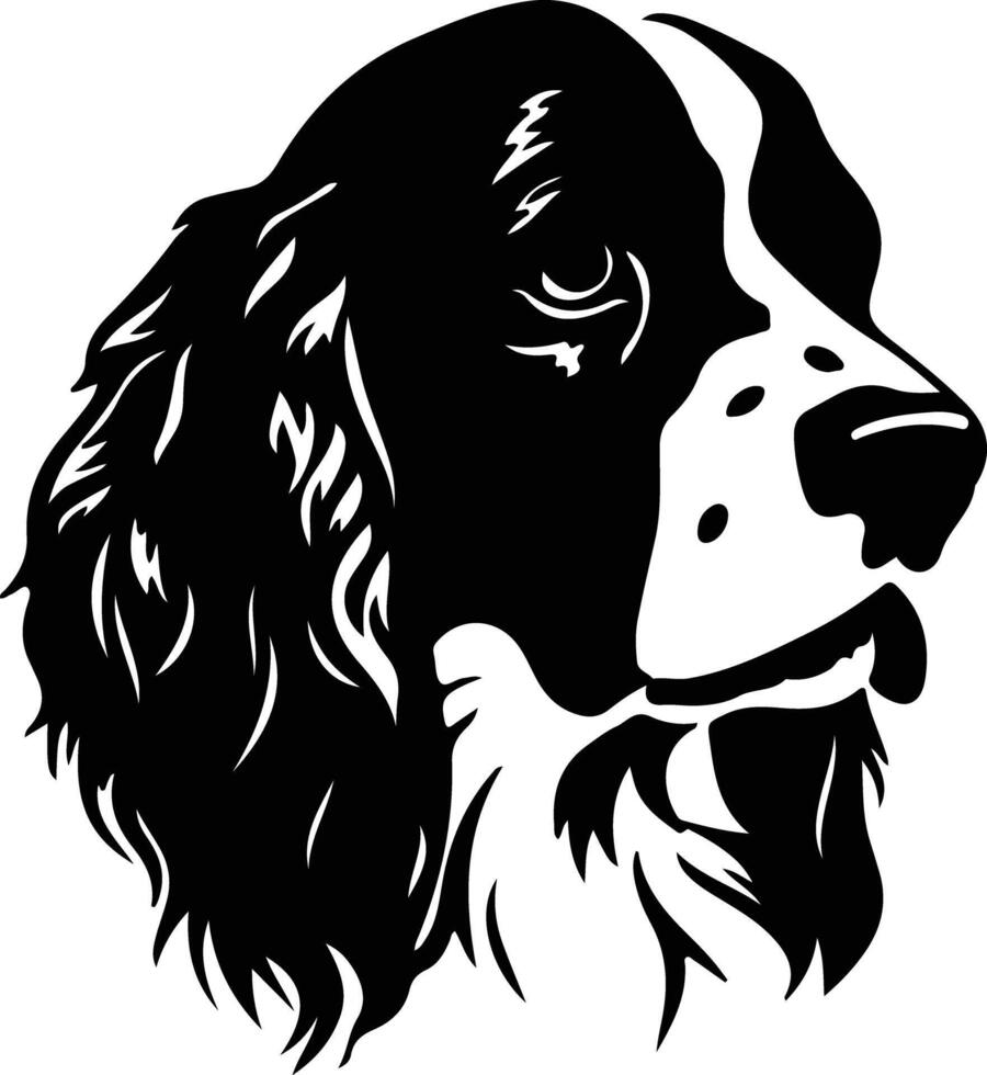 Inglés saltador spaniel silueta retrato vector