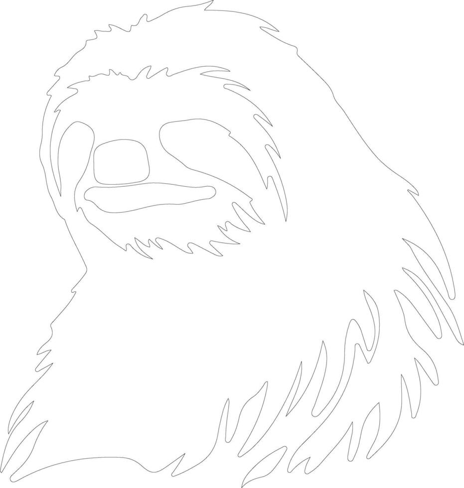 sloth outline silhouette vector