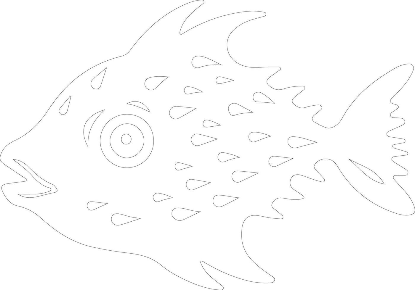 fugu   outline silhouette vector