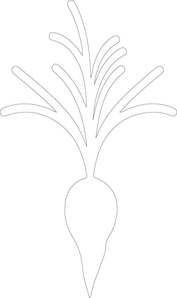 carrot  outline silhouette vector