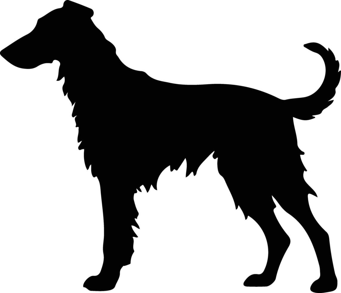 Scottish Deerhound   black silhouette vector