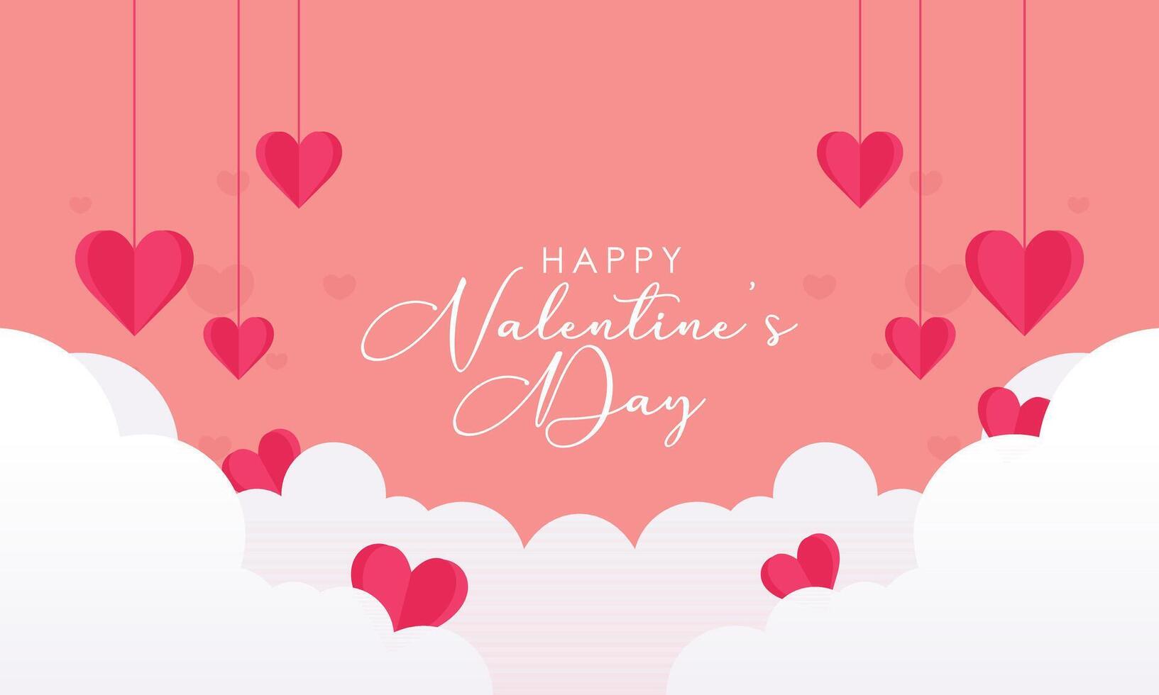 Happy Valentines Day. Celebrate Day Full of Love on February 14th Concept Illustration vector