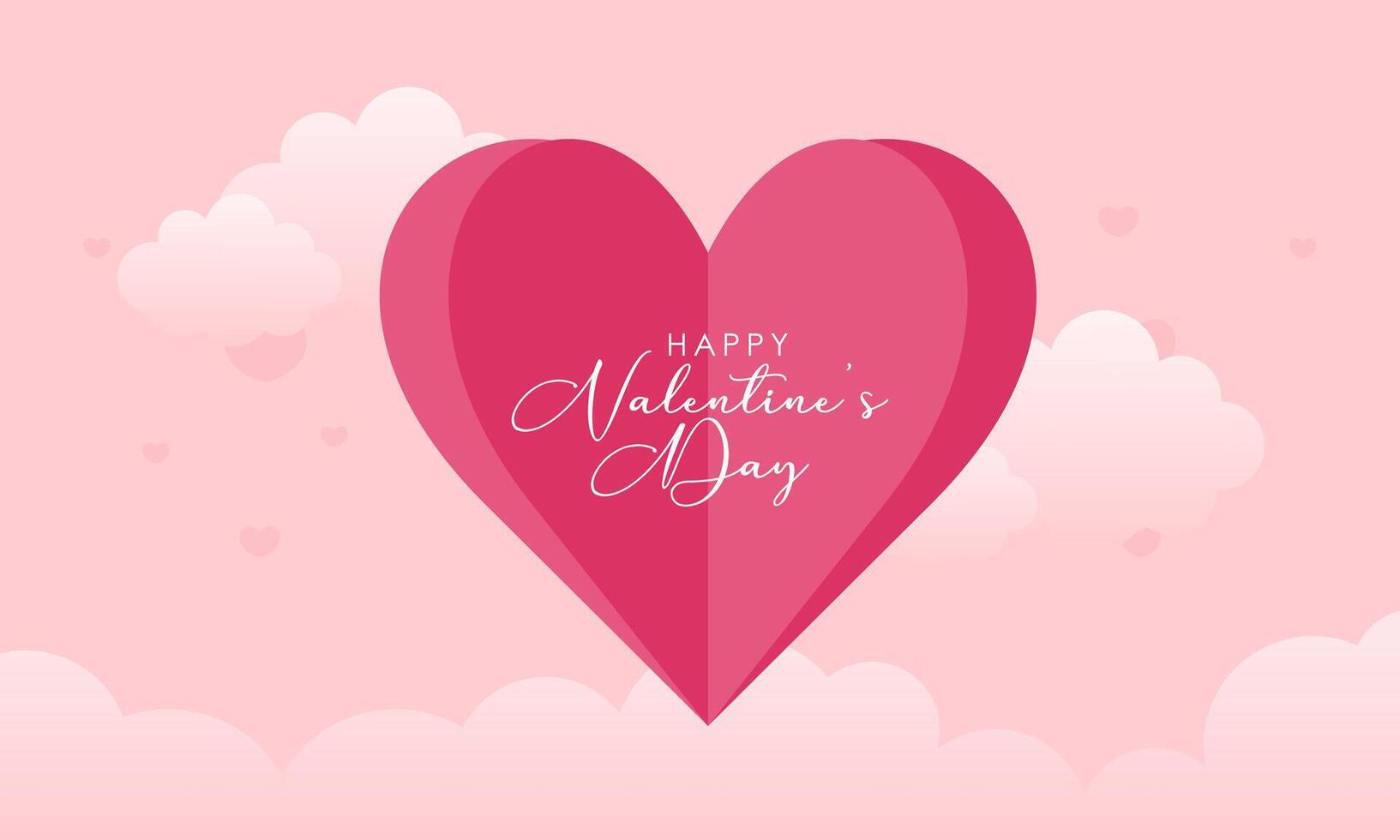 Happy Valentines Day. Celebrate Day Full of Love on February 14th Concept Illustration vector