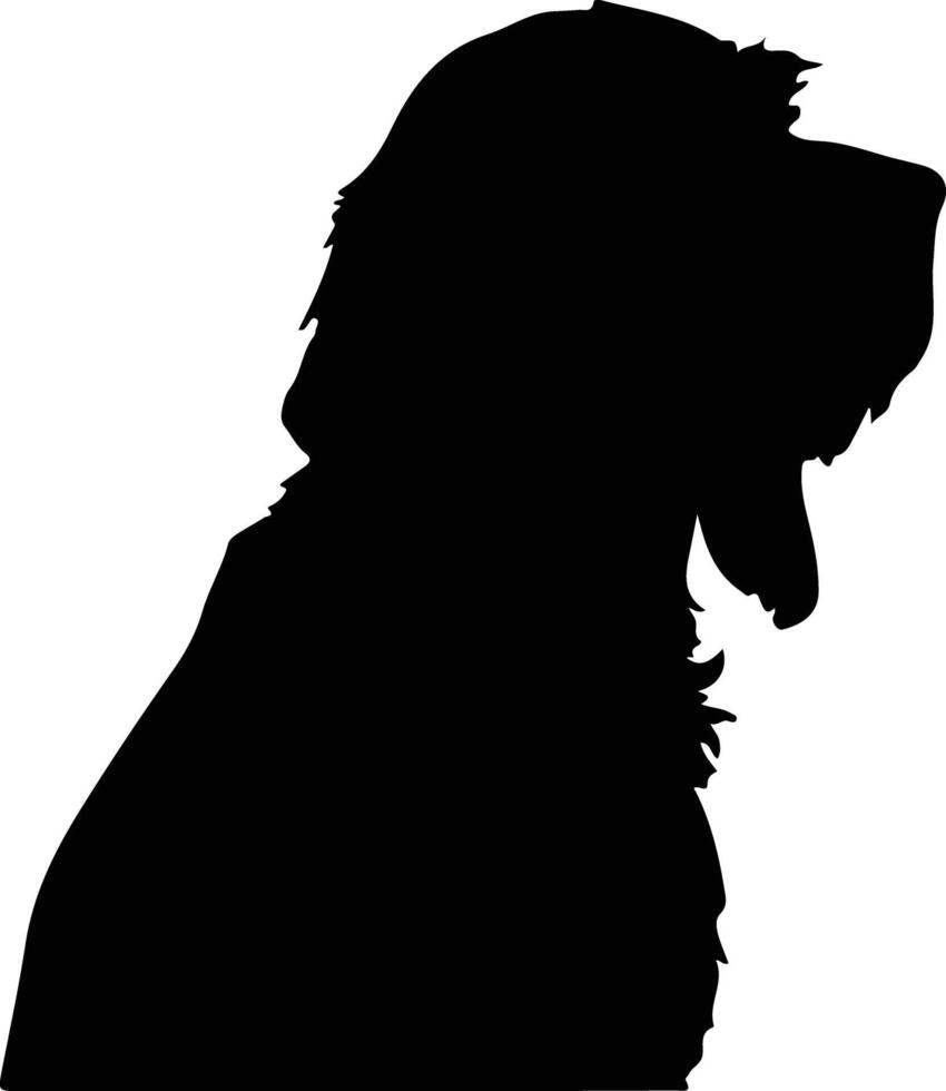 Spinone Italiano black silhouette vector