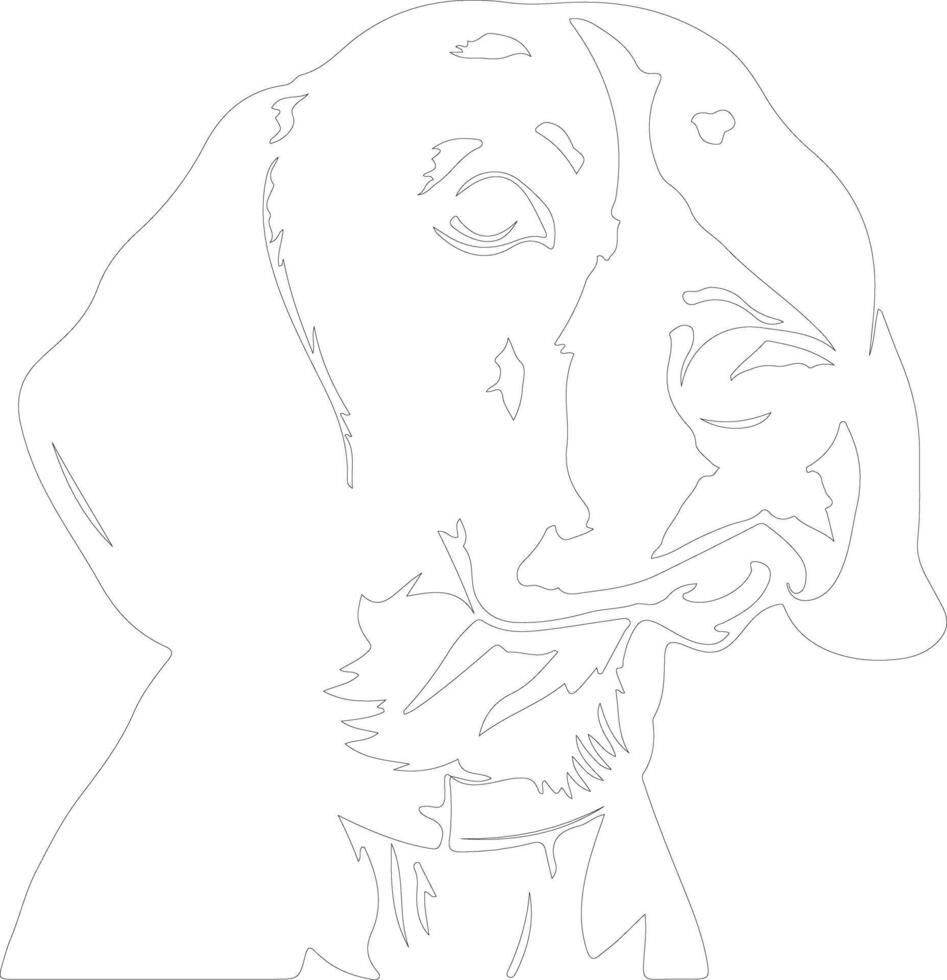 Beagle  outline silhouette vector
