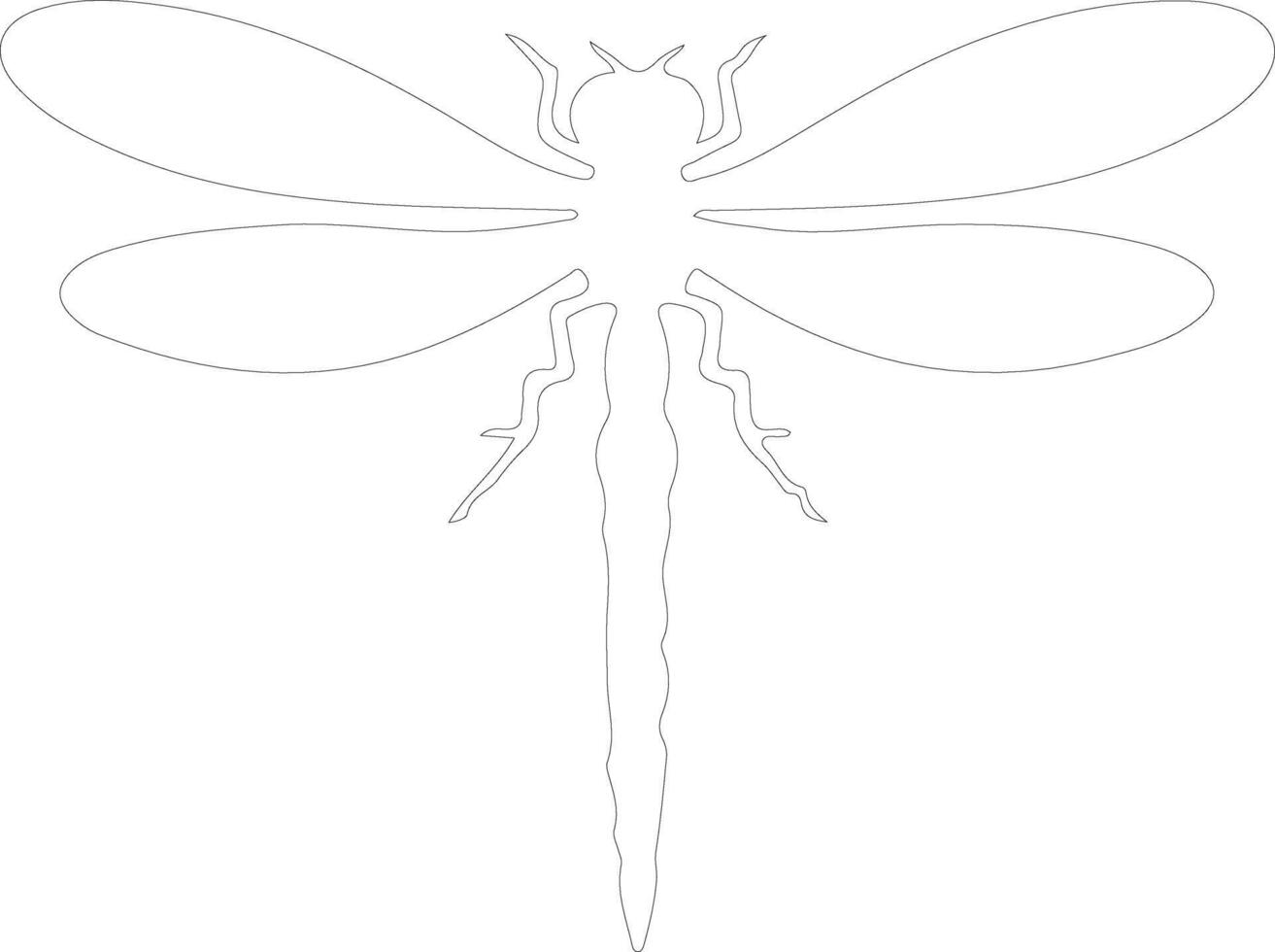 dragonfly   outline silhouette vector