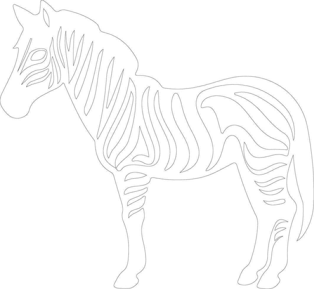 quagga    outline silhouette vector