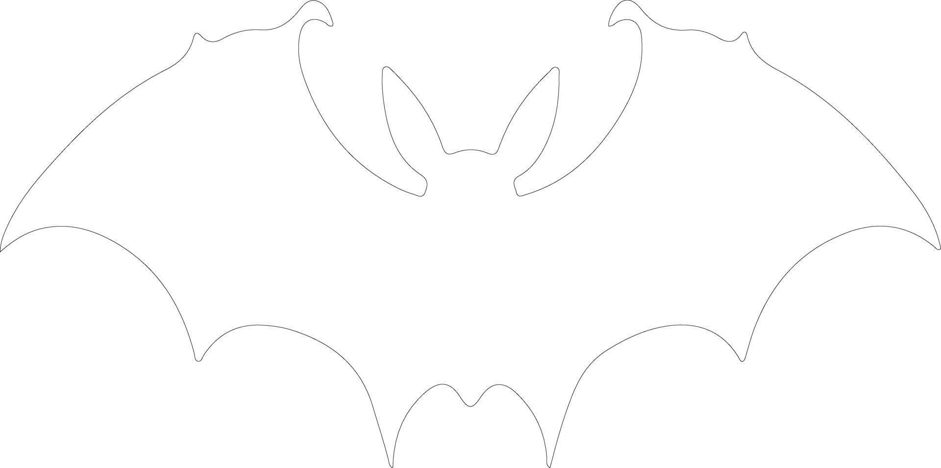 Bat  outline silhouette vector