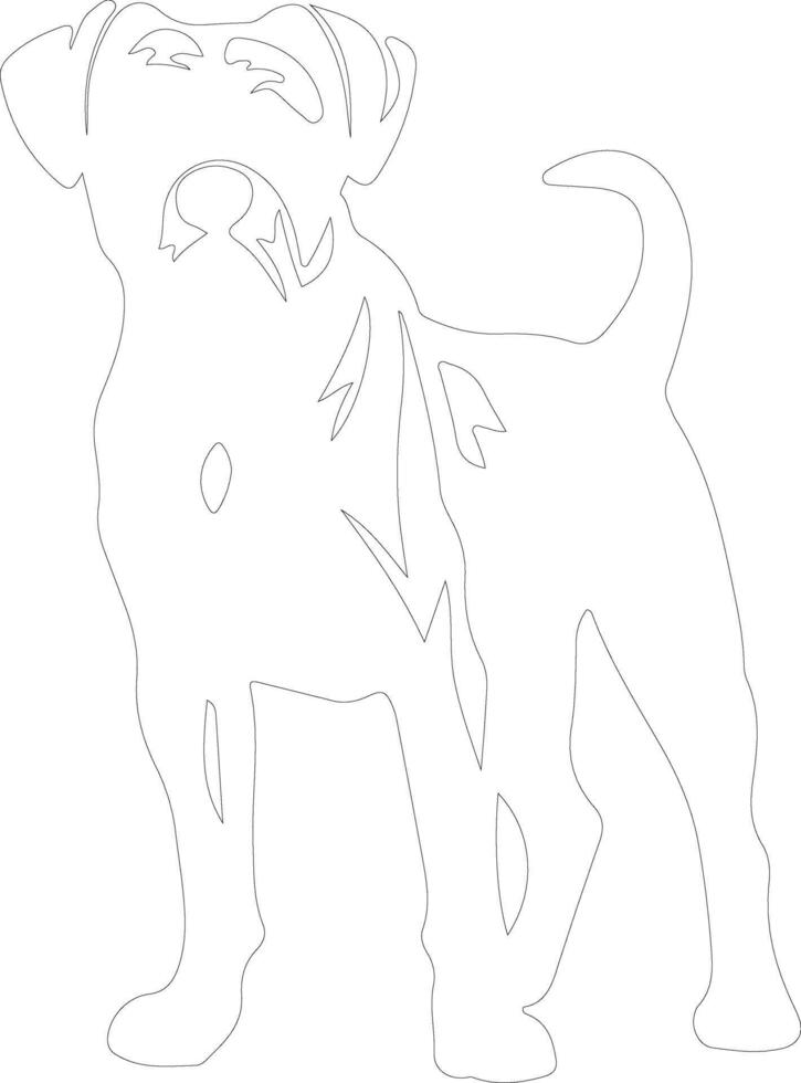 Boxer  outline silhouette vector