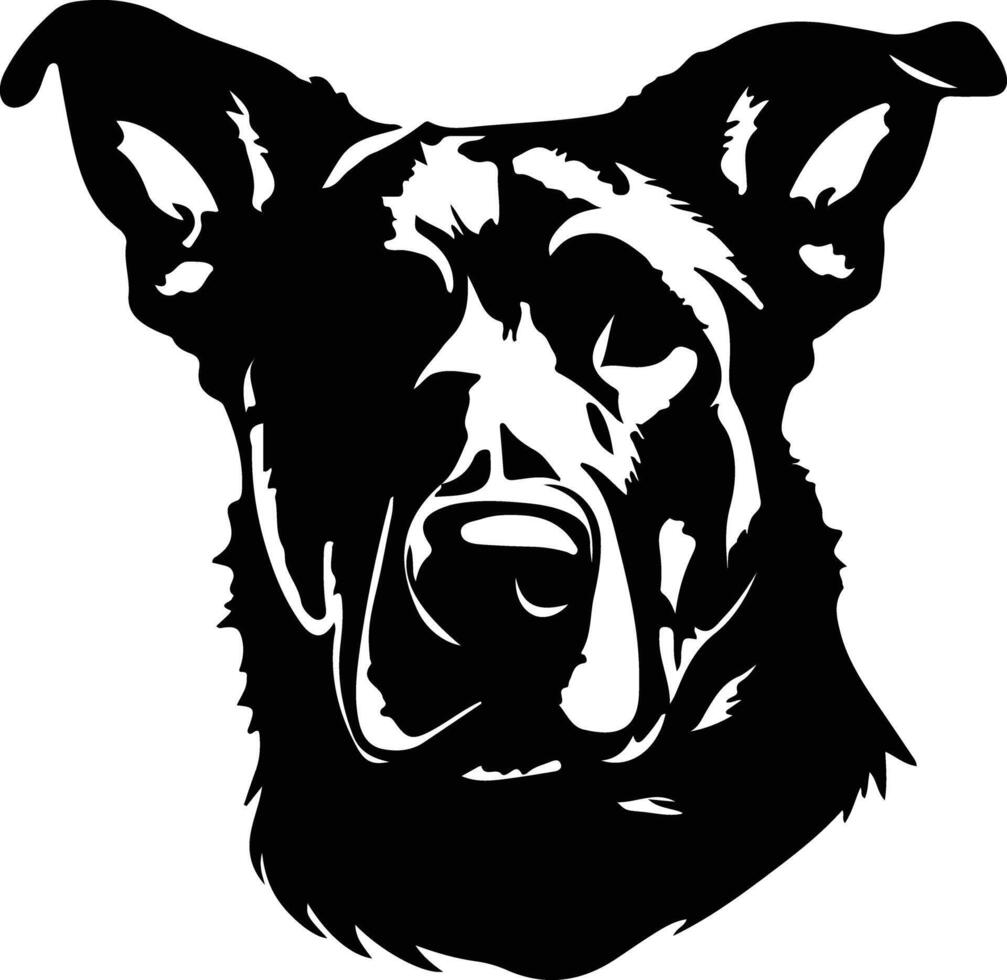 Beauceron  silhouette portrait vector