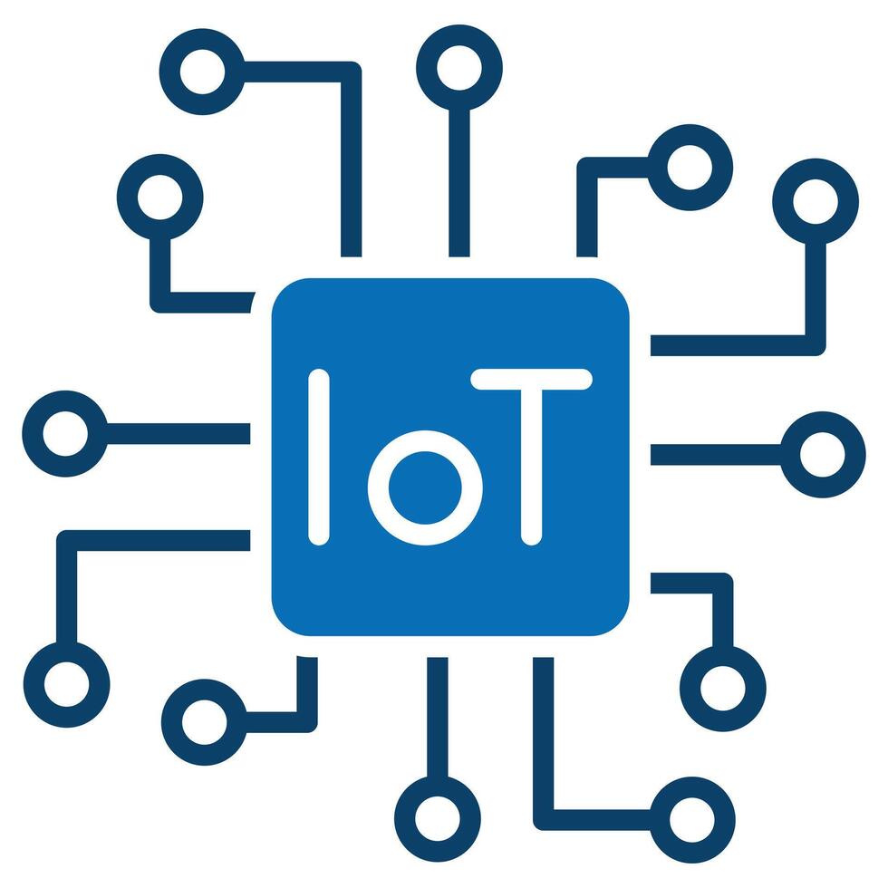 IoT Technology icon line vector illustration