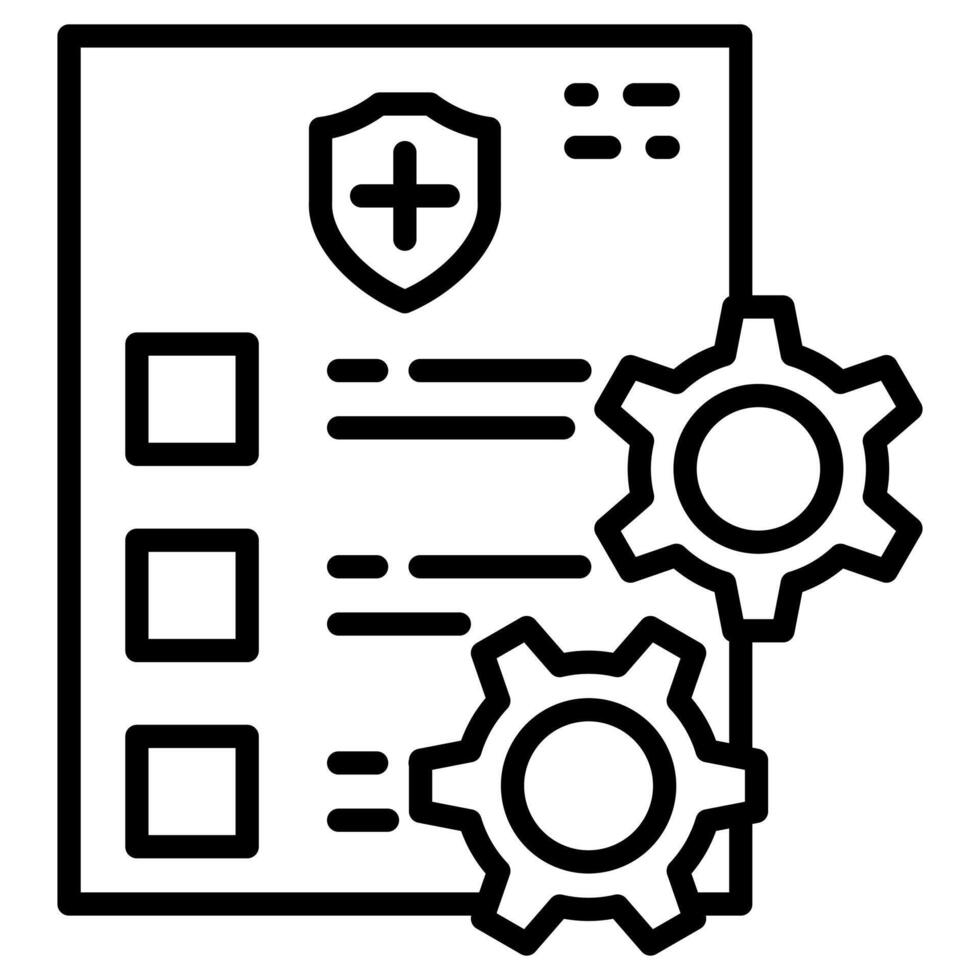 Claim Processing icon line vector illustration