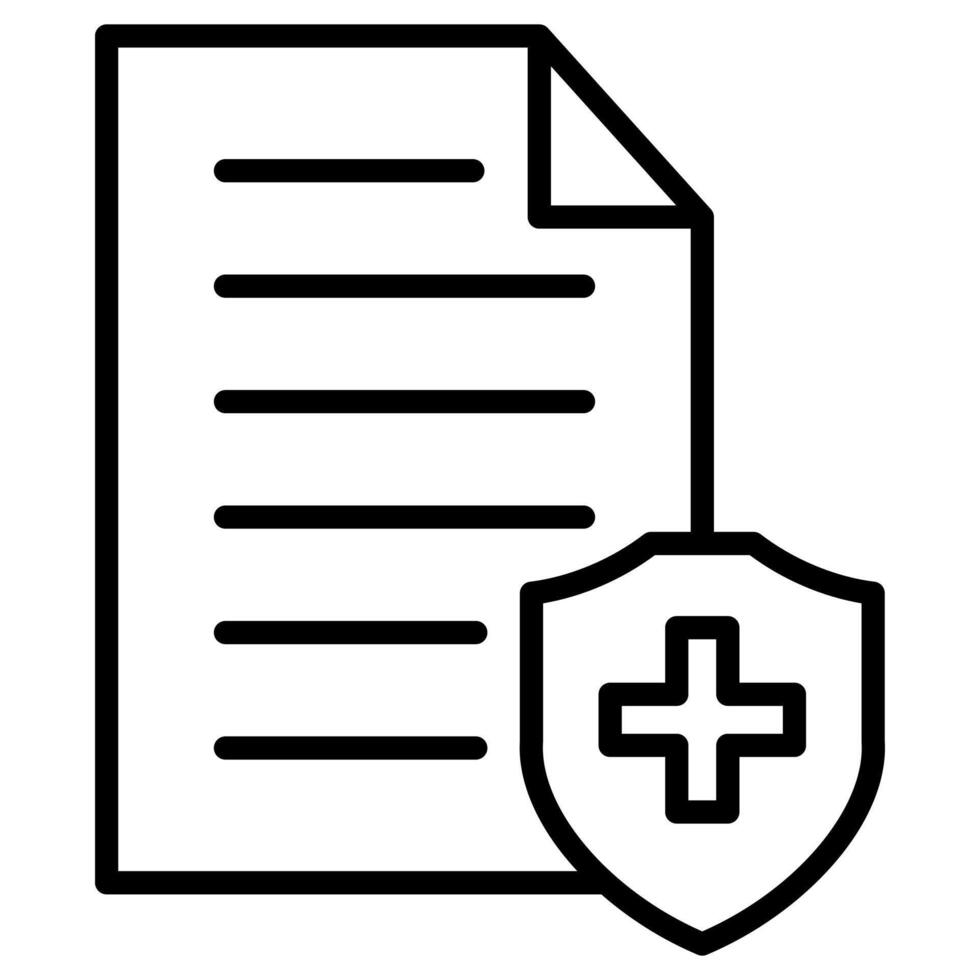 Health Insurance icon line vector illustration