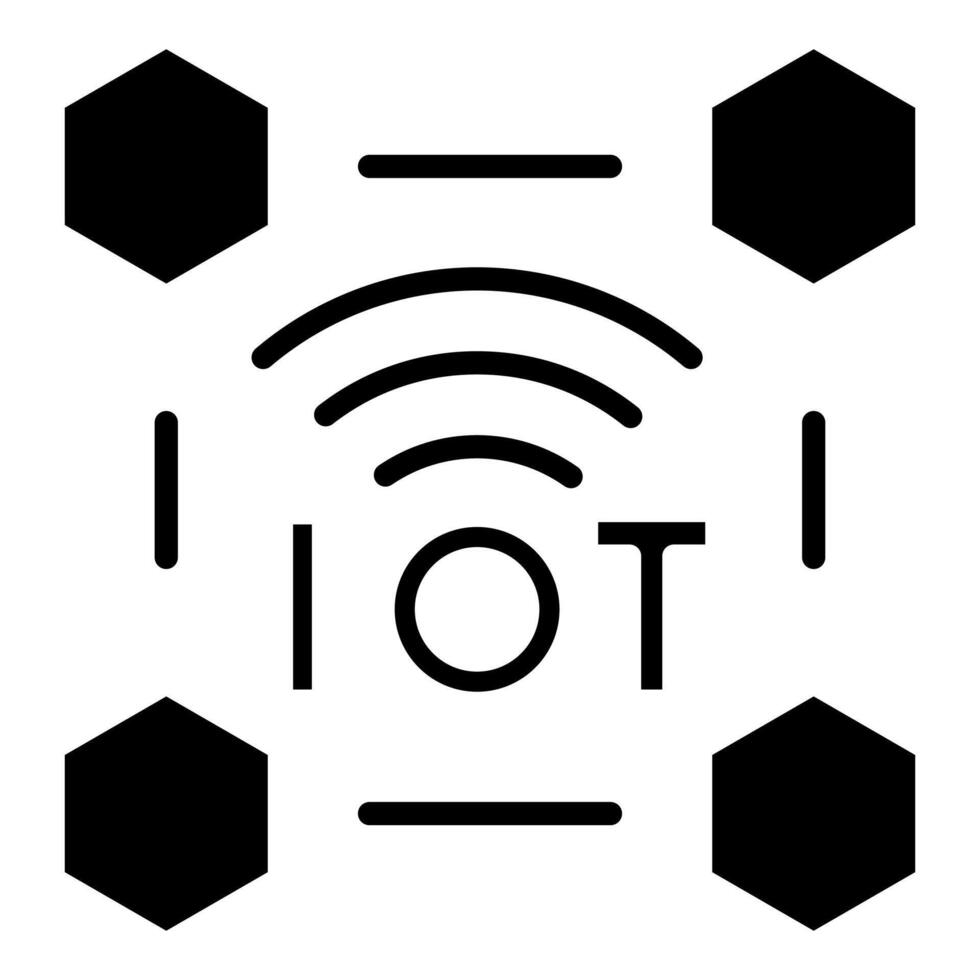 iot interoperabilidad icono línea vector ilustración