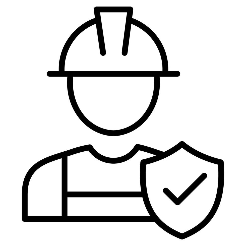 Industrial Safety icon line vector illustration