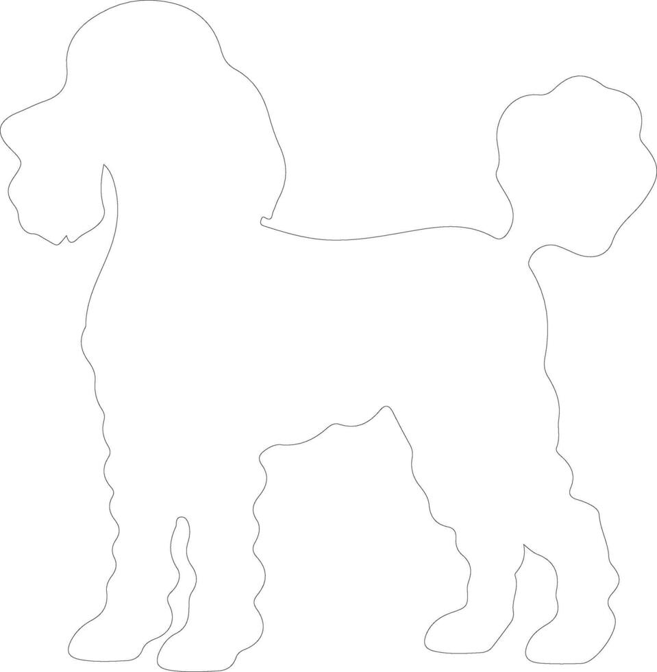 poodle outline silhouette vector