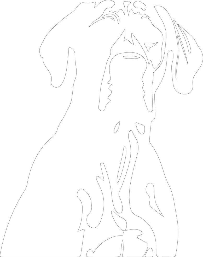 Great Dane  outline silhouette vector