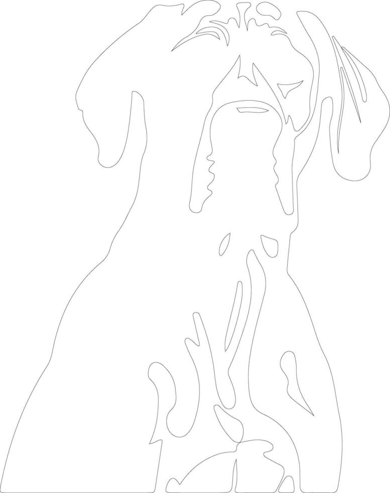 Great Dane  outline silhouette vector