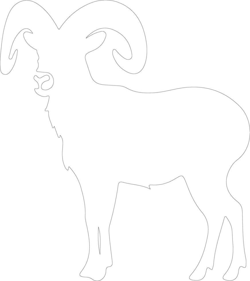 bighorn sheep  outline silhouette vector