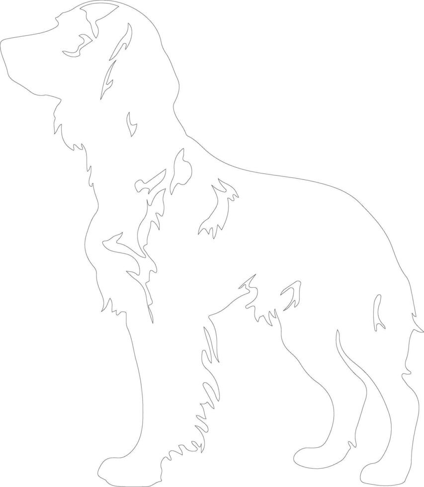 English Setter  outline silhouette vector