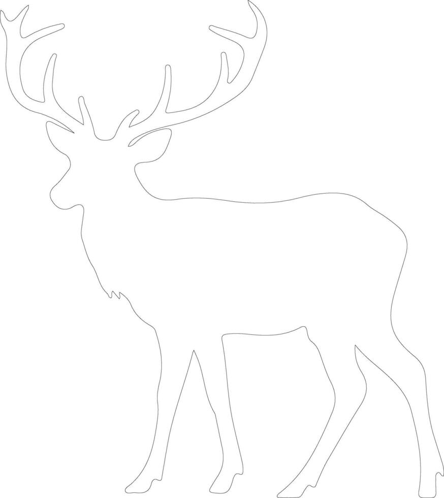 deer outline silhouette vector