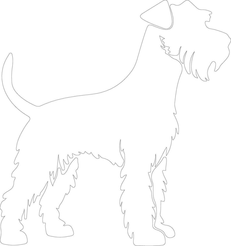 Lakeland Terrier  outline silhouette vector