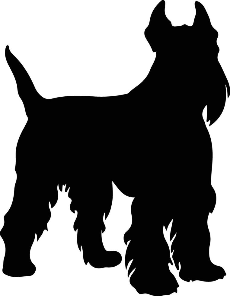 Giant Schnauzer   black silhouette vector