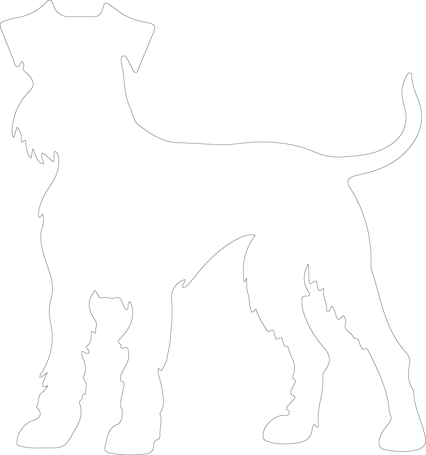 Irish Terrier outline silhouette 38493654 Vector Art at Vecteezy