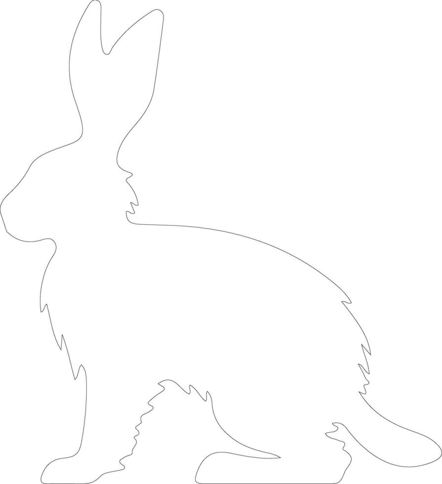 hare  outline silhouette vector