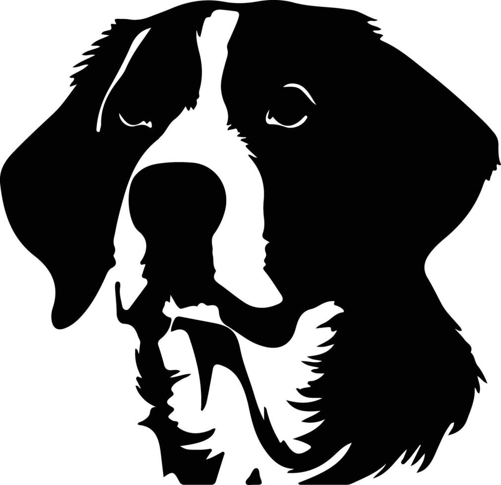 Entlebucher Mountain Dog  silhouette portrait vector