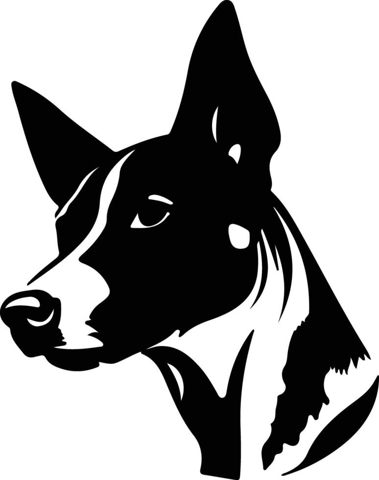 Basenji  silhouette portrait vector