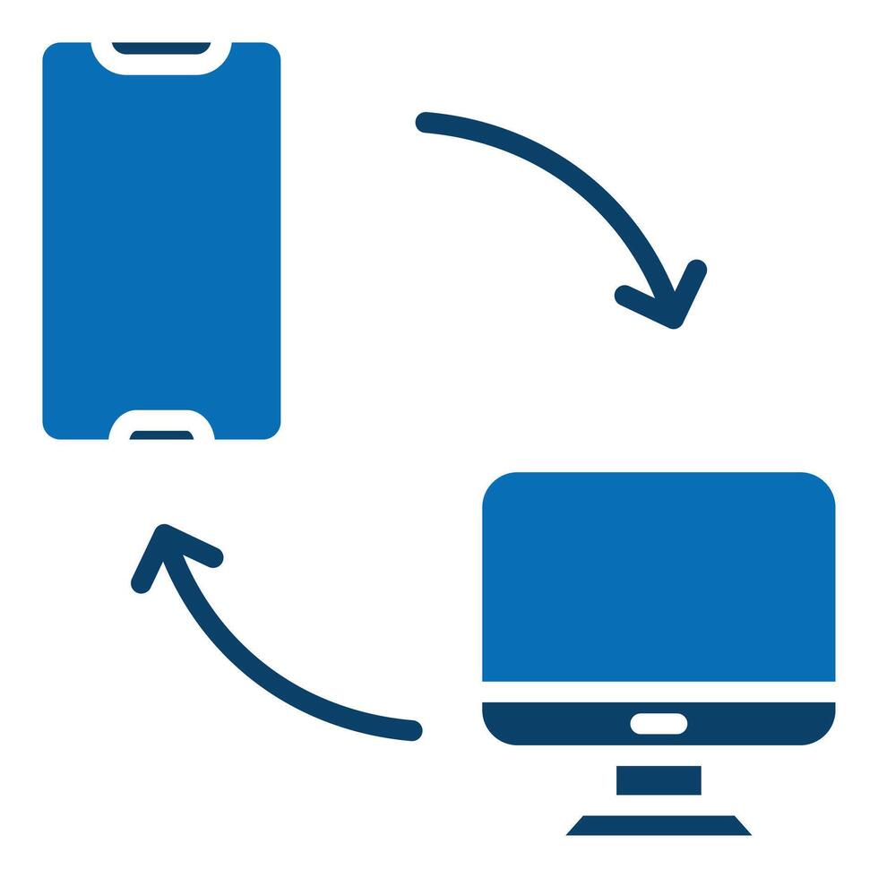 Connected Devices icon line vector illustration