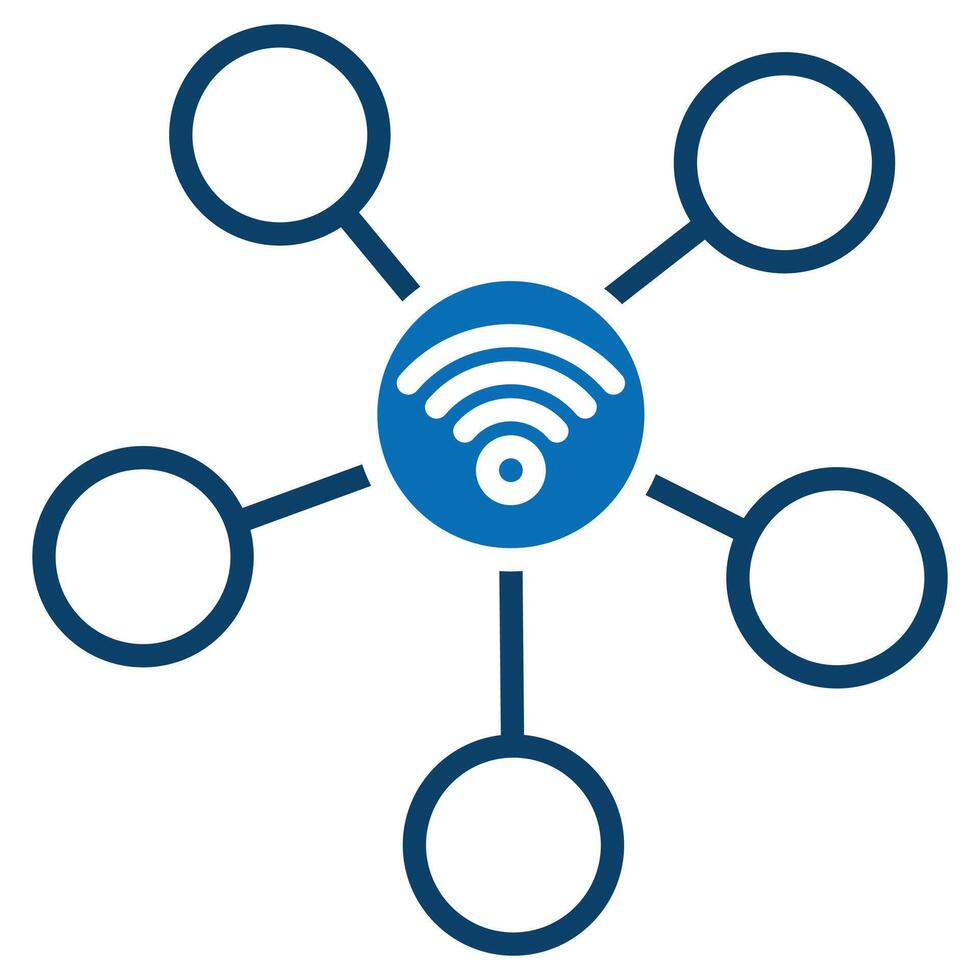 IoT Connectivity icon line vector illustration