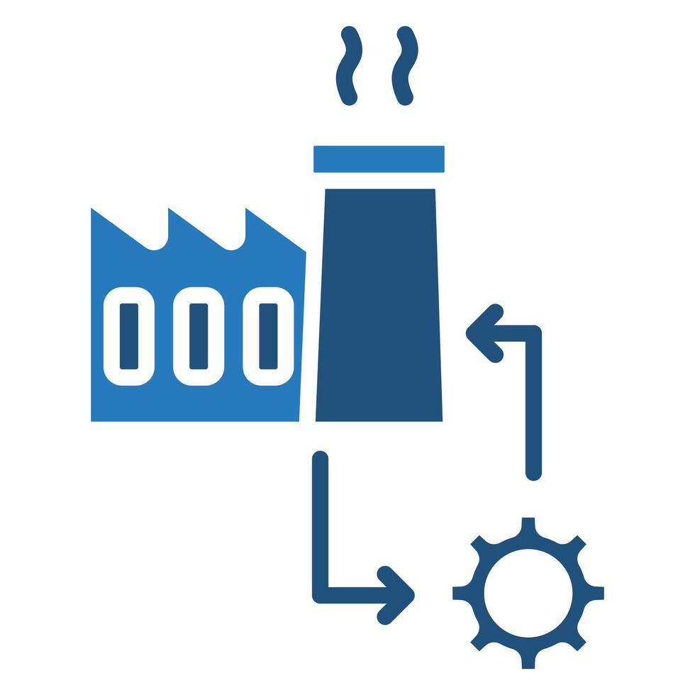 Manufacturing Process icon line vector illustration