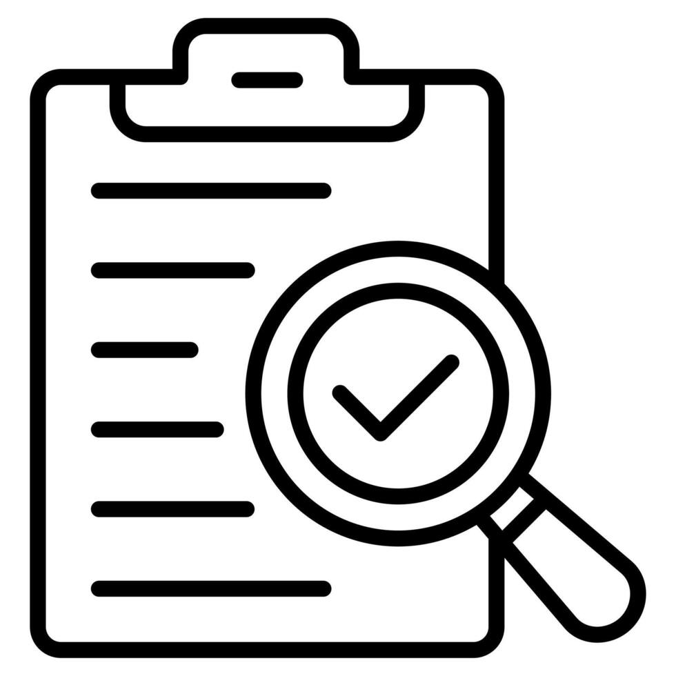 Quality Control icon line vector illustration