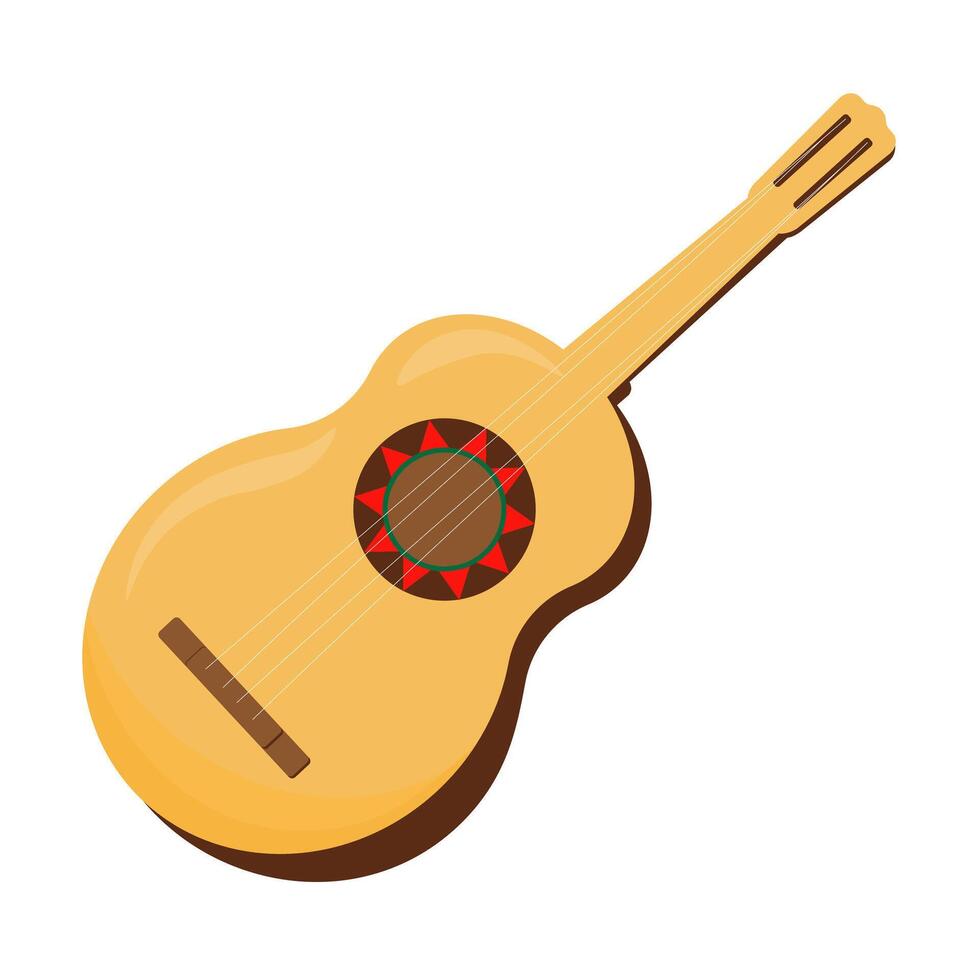 Guitarron. A Mexican stringed musical instrument. vector stock illustration. isolated on a white background.