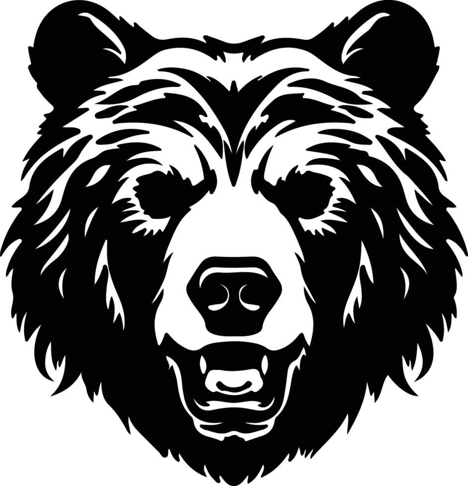 bear  silhouette portrait vector