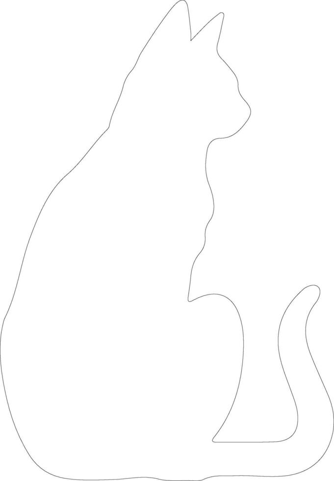 Dwelf Cat outline silhouette vector