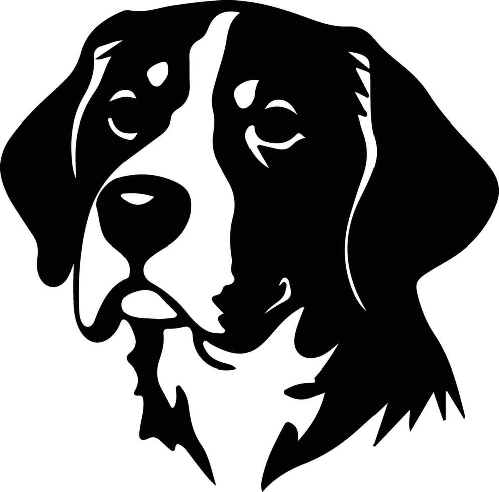 Entlebucher Mountain Dog  silhouette portrait vector