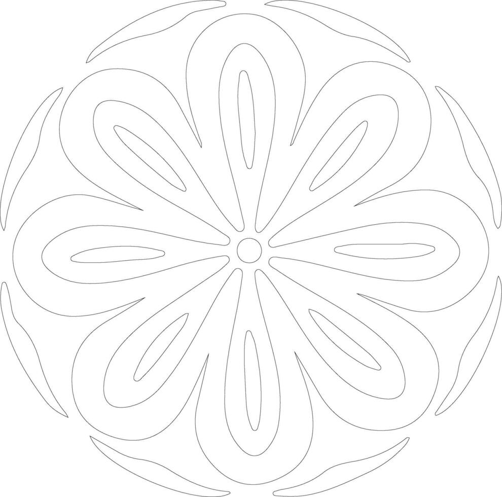 sand dollar    outline silhouette vector