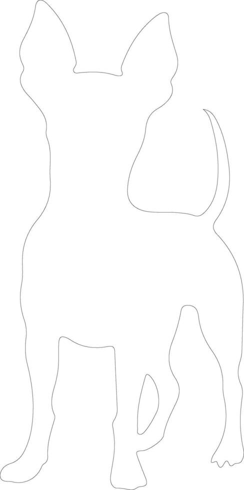 Miniature Pinscher  outline silhouette vector